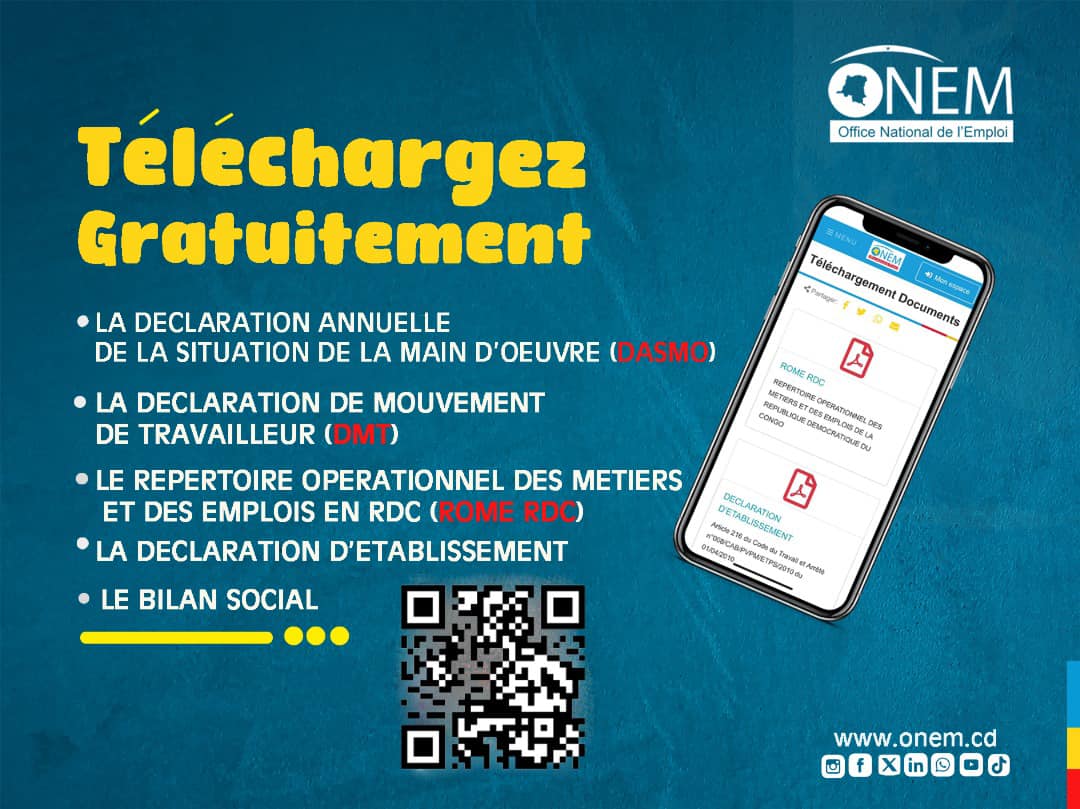 ONEM RDC - #Accompagnement #Employeurs Chers Employeurs,...