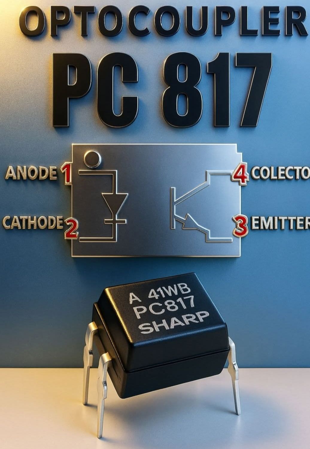 Electronics Craftsman | PC817 Optocoupler Pinout and Schematic Diagram ...