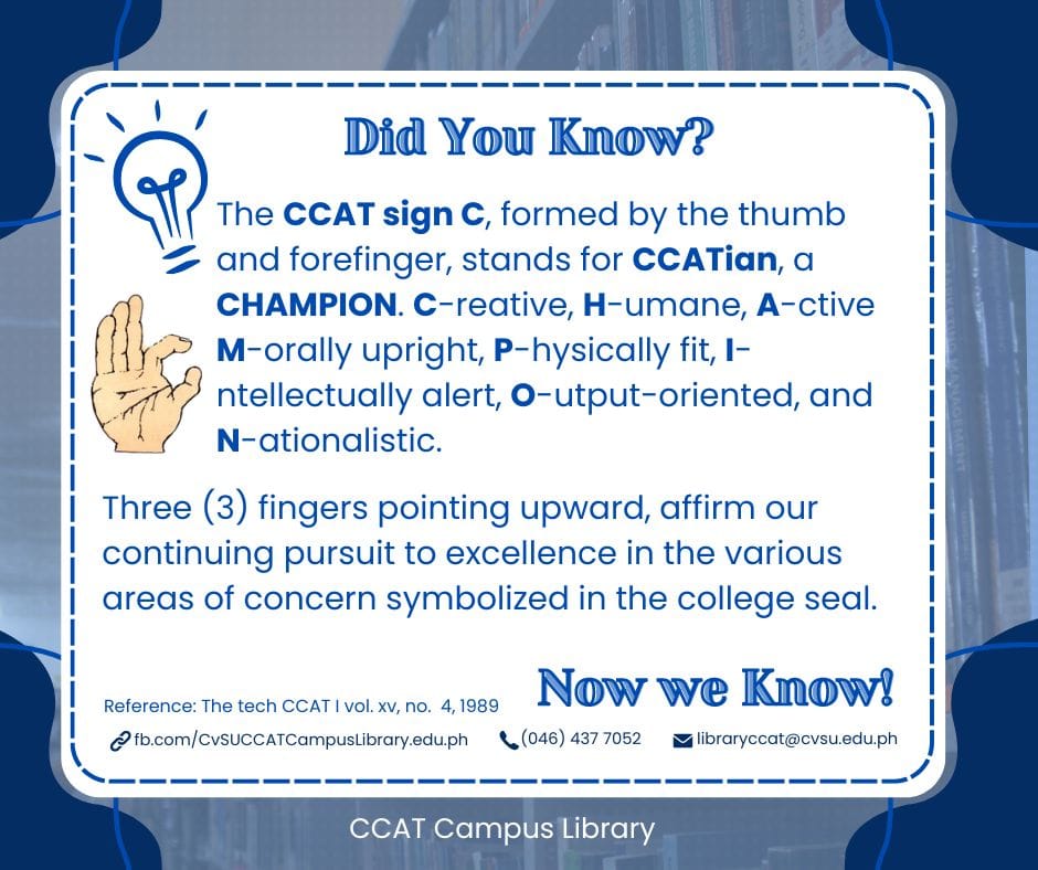 💡📖 𝑫𝒊𝒅 𝒚𝒐𝒖... - Cavite State University - CCAT Campus Library | Facebook