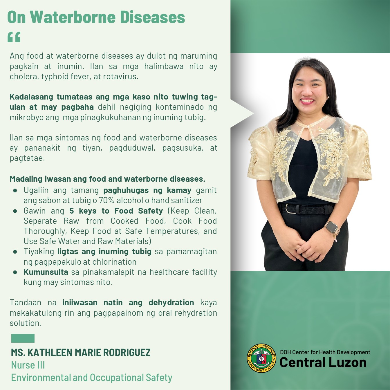 DOH - Ang food at waterborne diseases ay dulot ng maruming pagkain at ...