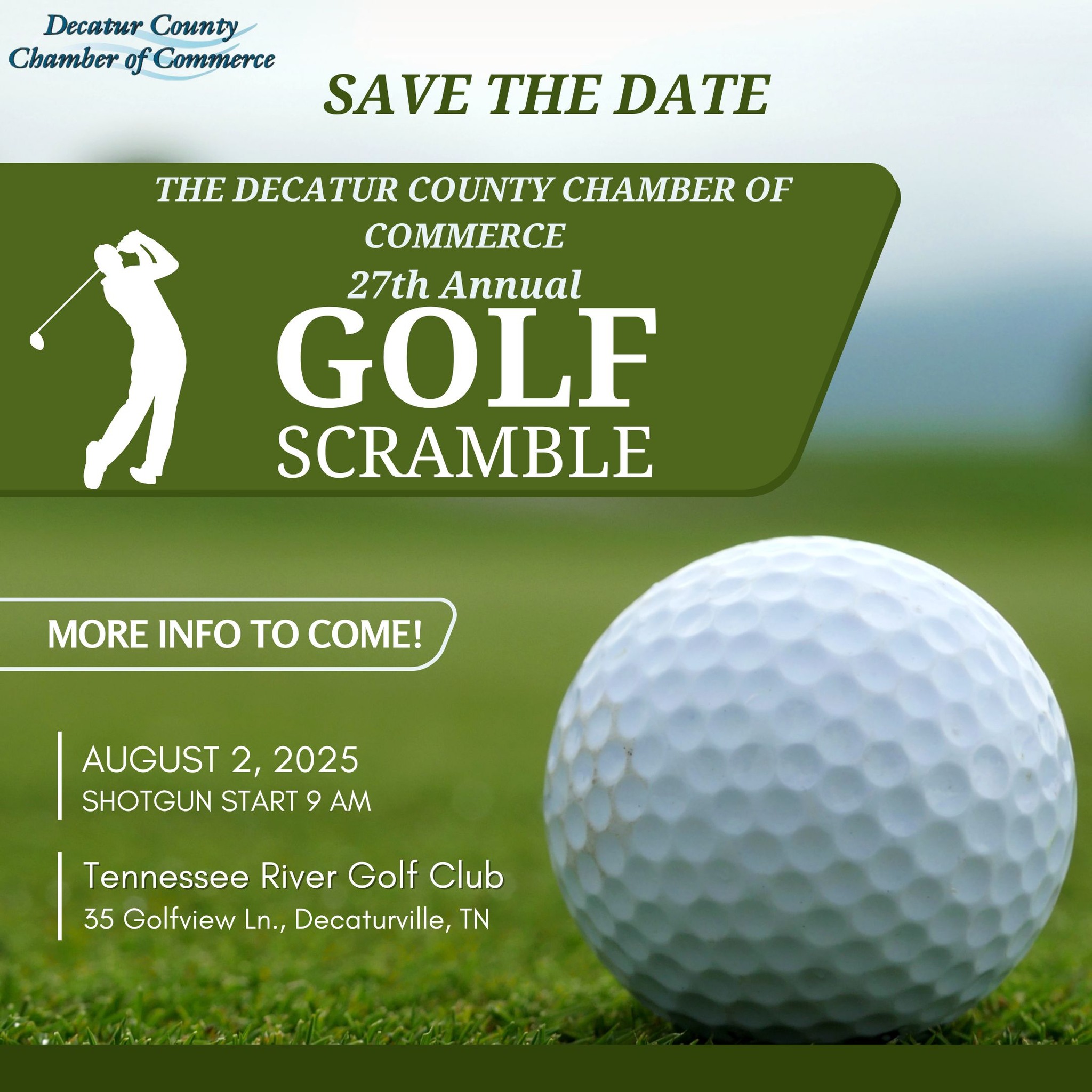 Decatur - 📣Save the Date! The Decatur County Chamber's 27th Annual Golf ...