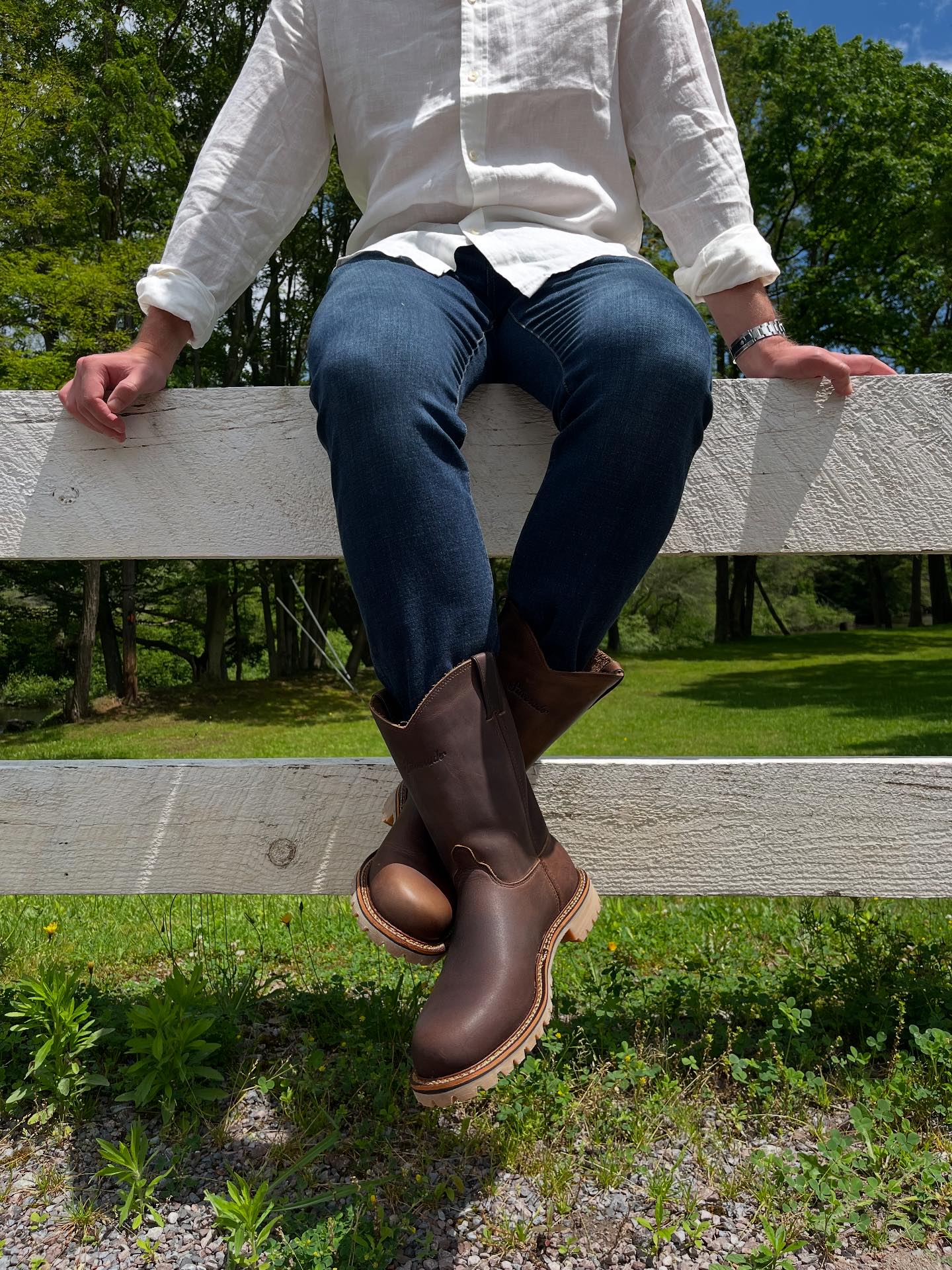 Silverado Men's Shipyard Western Leather Work Boot - 10" Shaft, Soft Toe, Tan, Oil & Slip Resistant, Made In USA