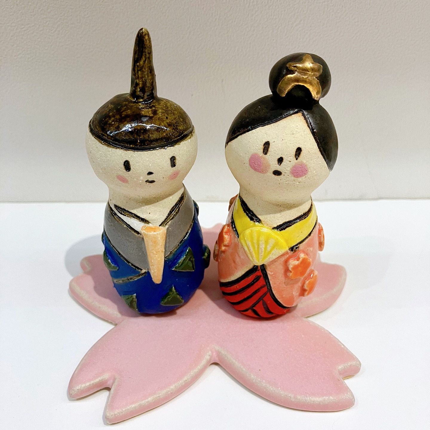 陶芸 お雛様 作家 森田みほ おひなさま 花弁 38,500