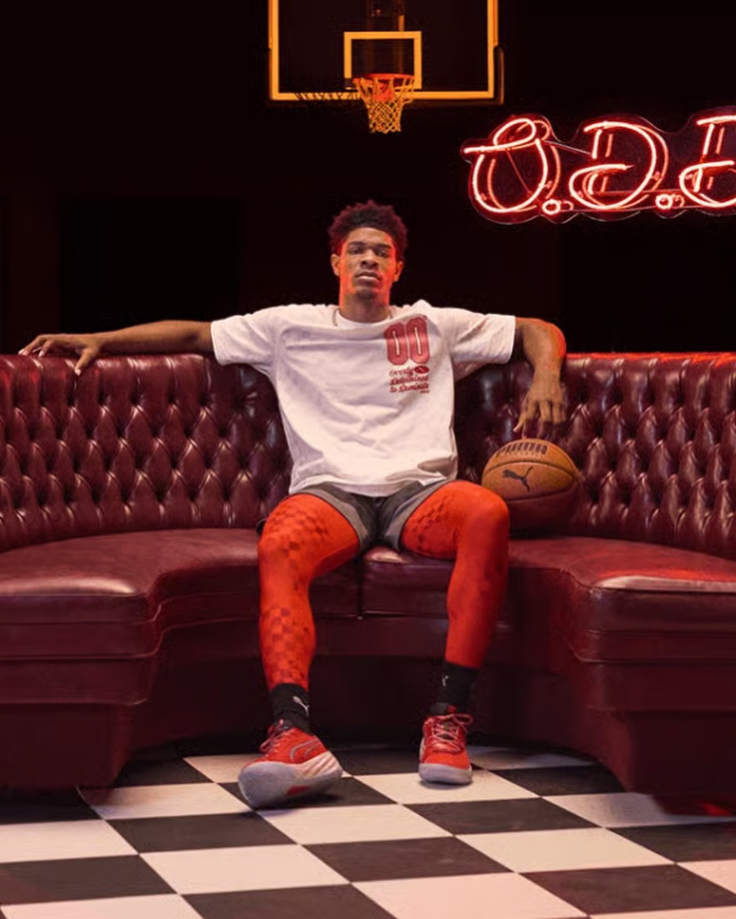 A Nike, Puma, and Adidas signature athlete are all on the same