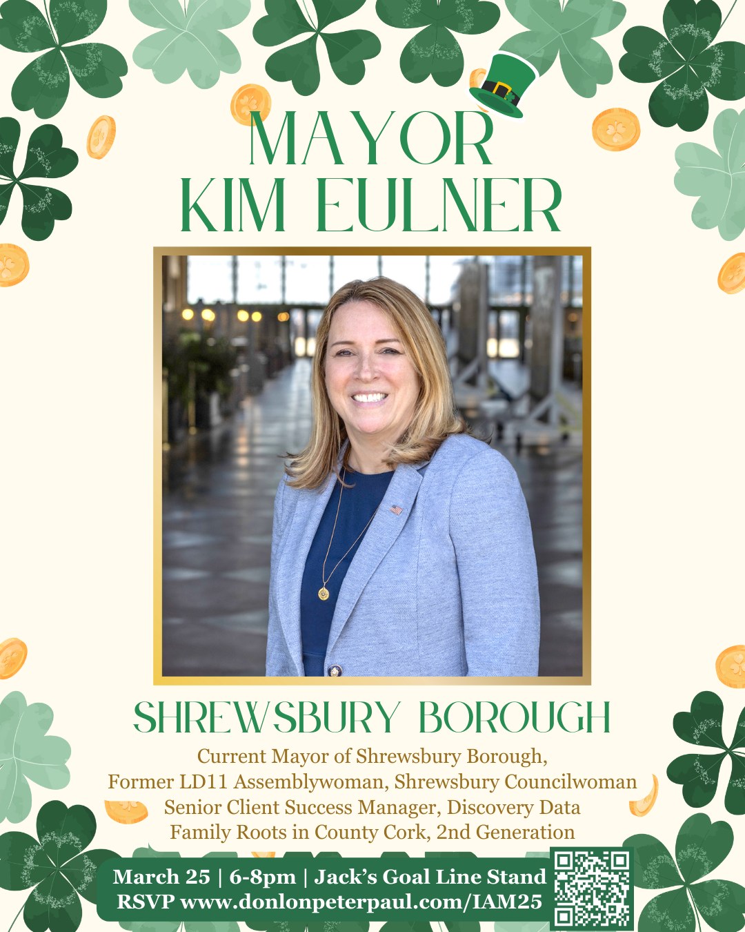 Vin - ☘️ Honoring Mayor Kim Eulner this Irish American Heritage Month ...
