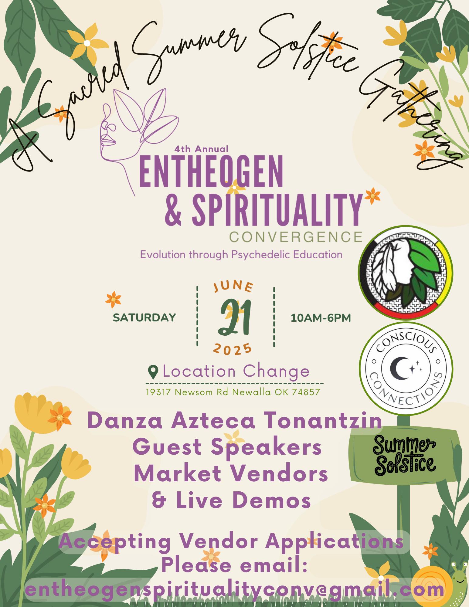 Entheogen & Spirituality Convergence | Oklahoma City OK