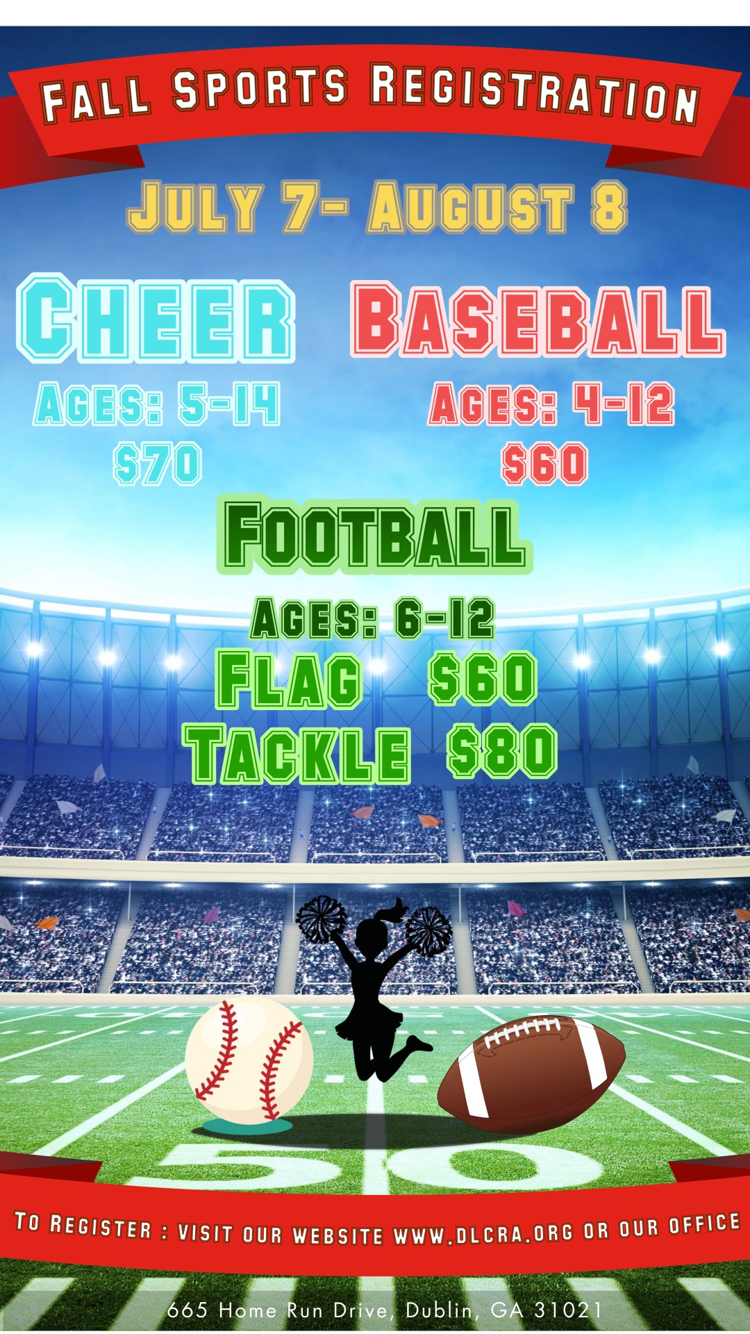 🍁🏈⚾📣 FALL SPORTS REGISTRATION IS HERE! 📣⚾🏈🍁 Get ready for an awesome ...