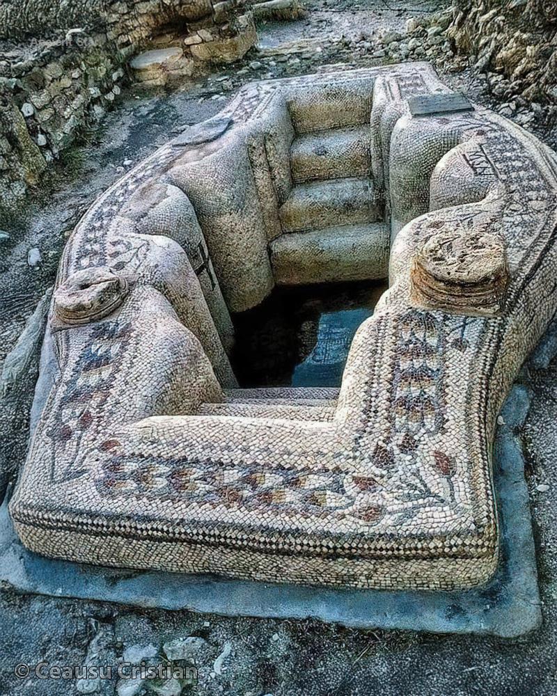 ANCIENT HISTORIC WONDERS | This exquisitely preserved baptismal basin ...