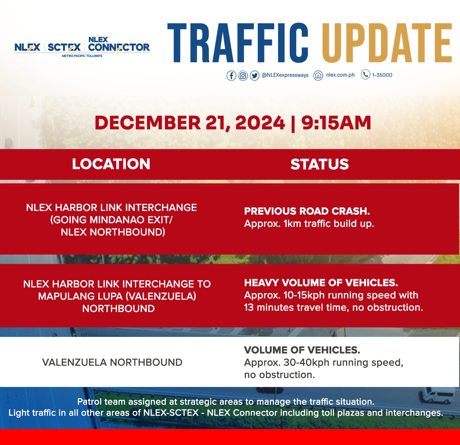 #NLEXTrafficUpdate December 21, 2024 |... - NLEX Corporation | Facebook