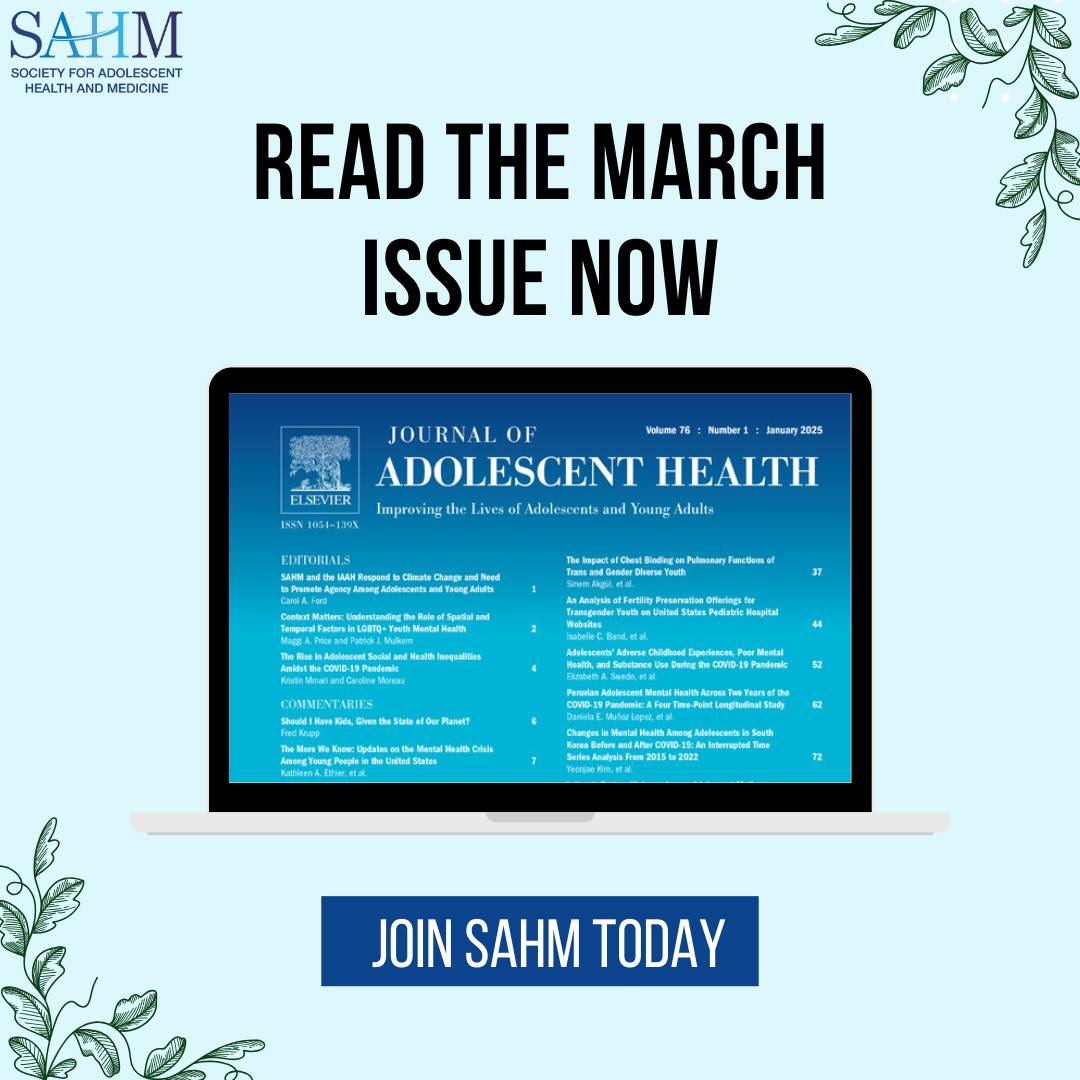 The March... - Society for Adolescent Health and Medicine | Facebook