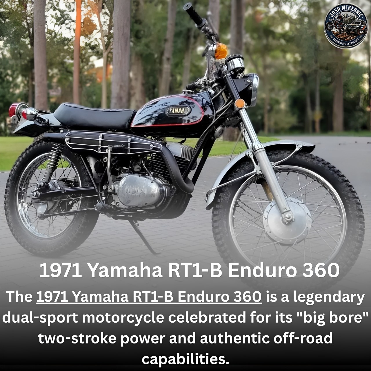 The 1970 Yamaha RT-1 360 and the 1972 Suzuki TS400 were both