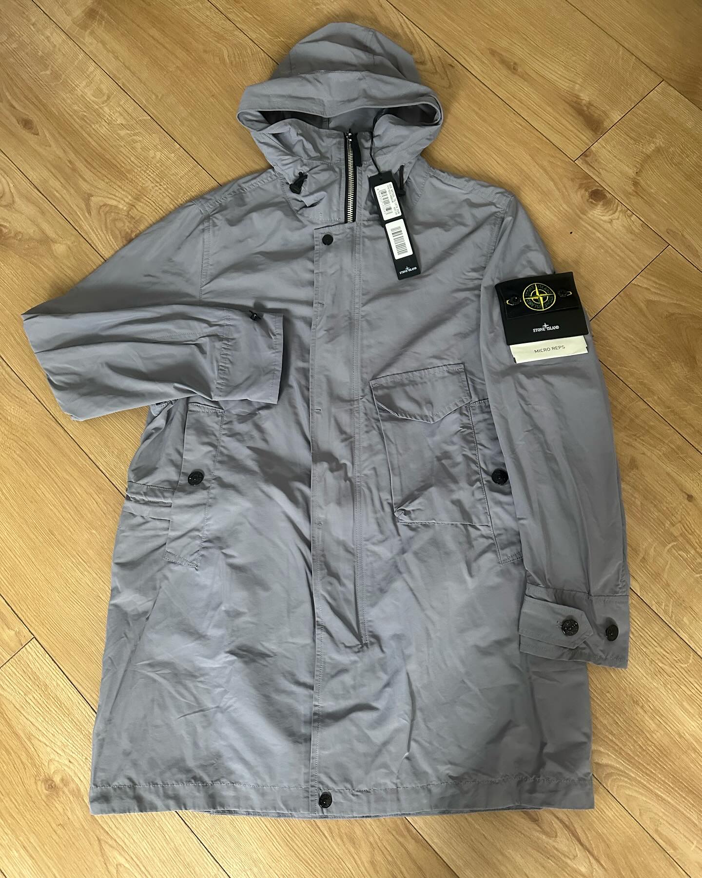 Stone Island Micro Reps Purple Hooded 10/10 BNWT Size Medium 22.5