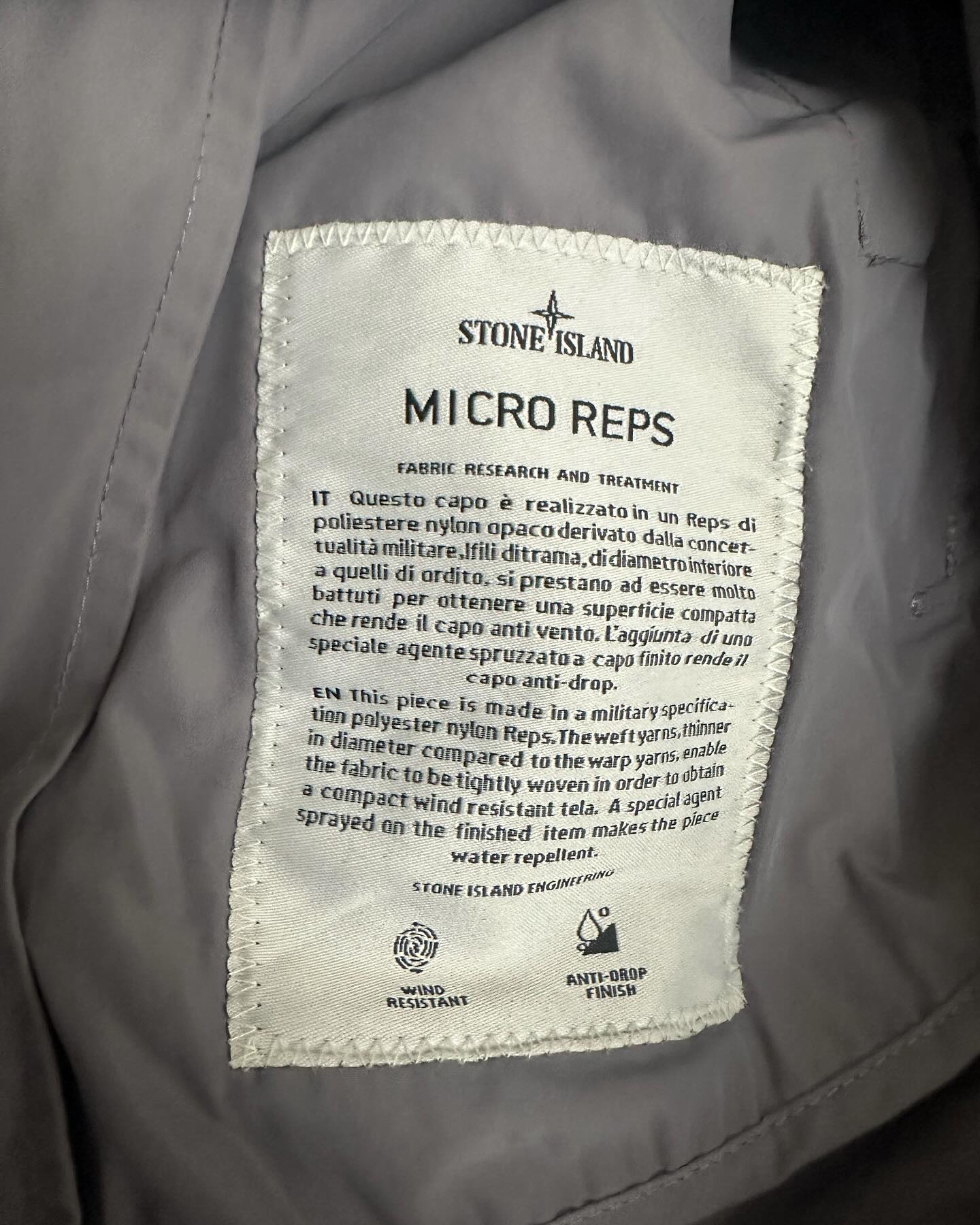 Stone Island Micro Reps Purple Hooded 10/10 BNWT Size Medium 22.5