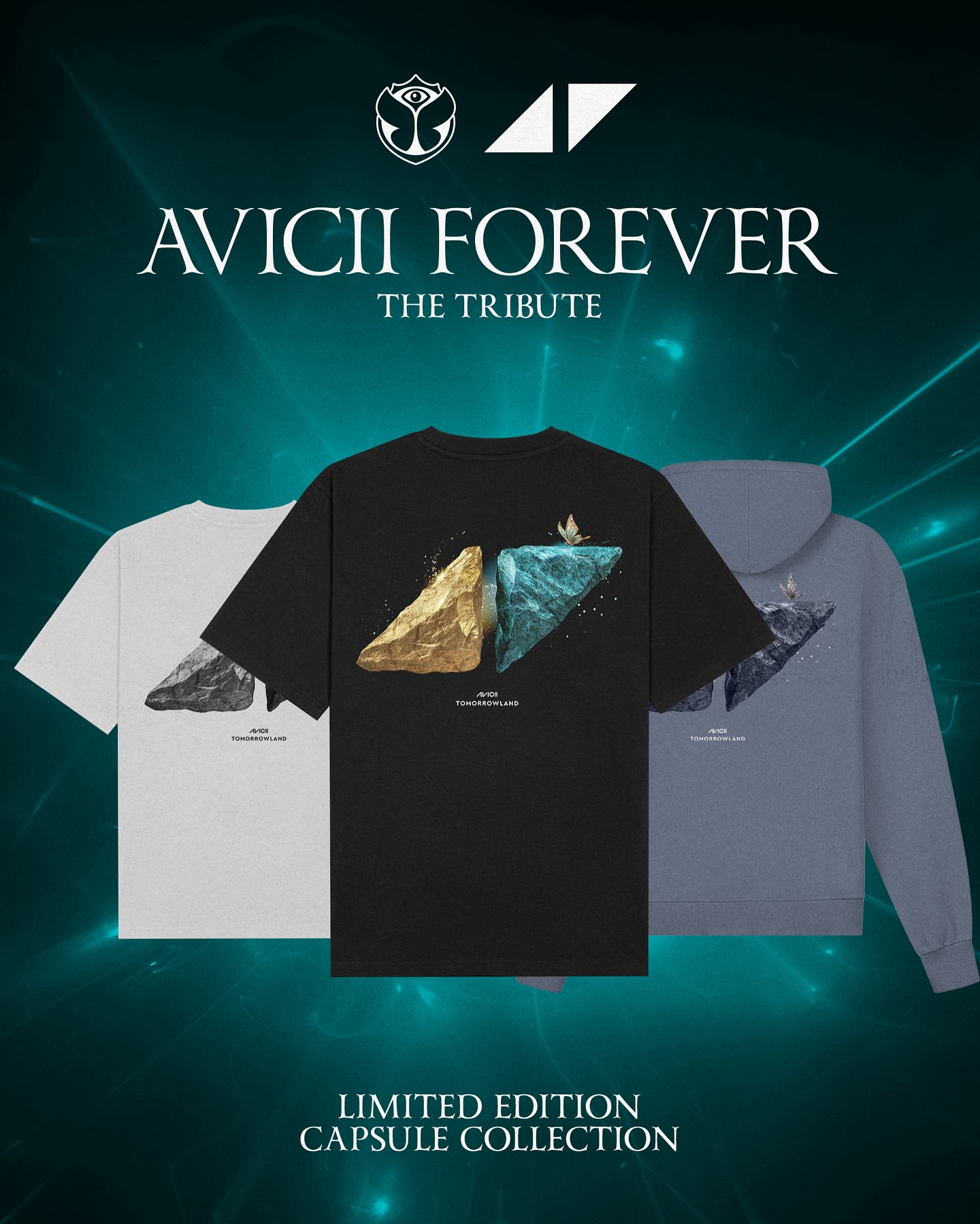 Now Available: Tomorrowland x Avicii Collection. Ten years after