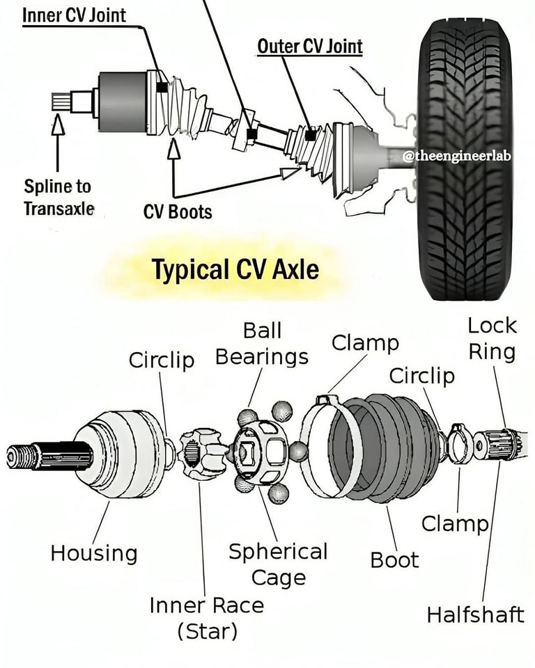 📌 CV Joint Explained:... - Mechanical Engineering World | Facebook