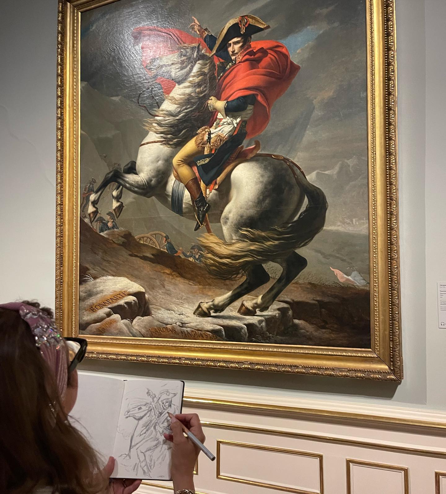 My spooky revamp of, Napoleon Crossing the Alps, by Jacques-Louis 