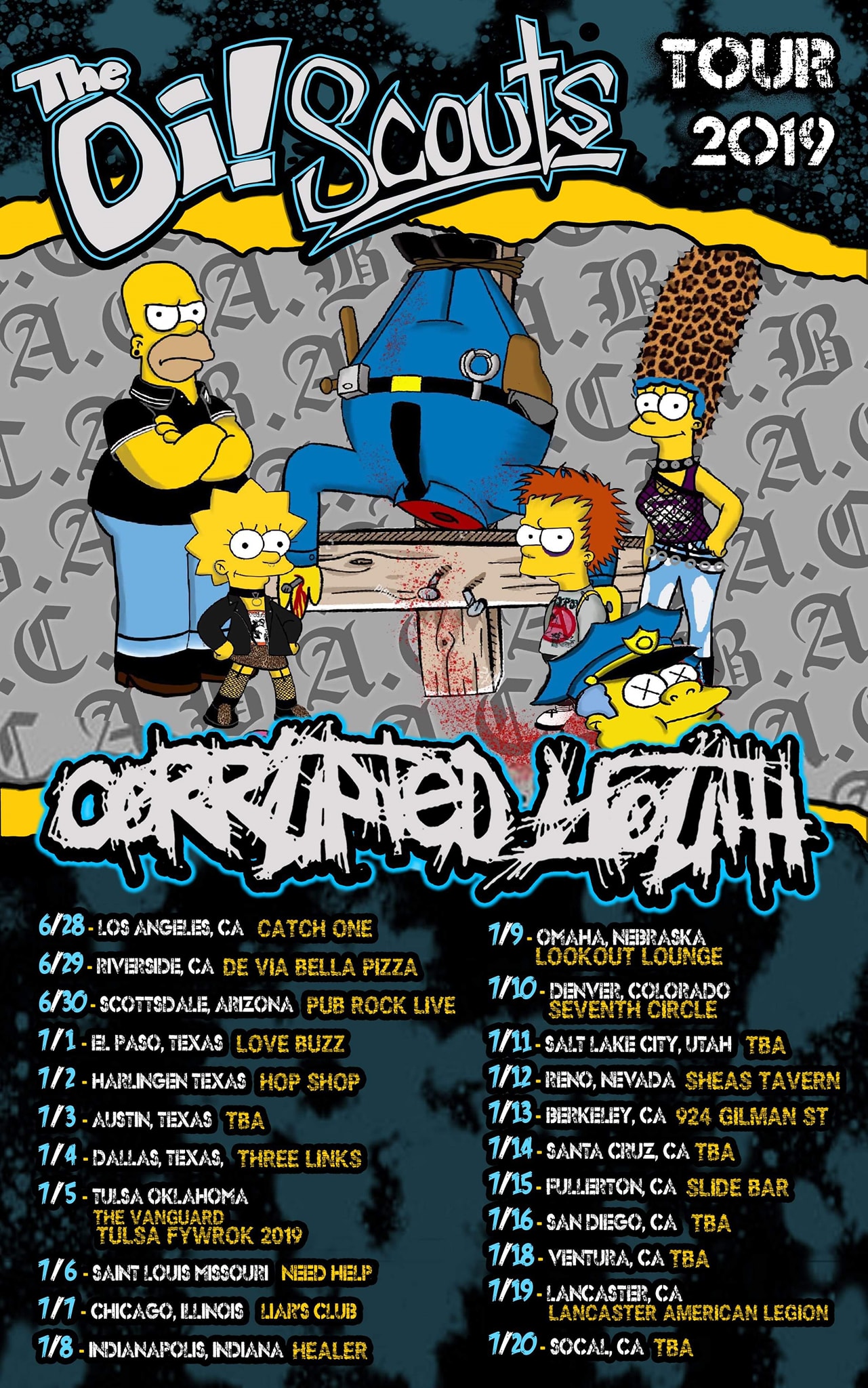 The Oi Scouts 2019 tour dates and locations