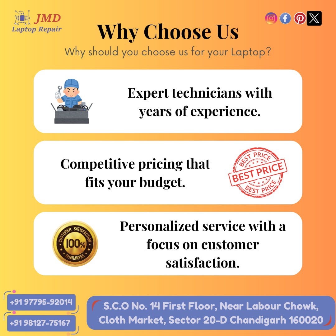 JMD Laptop Repair centre | Chandigarh