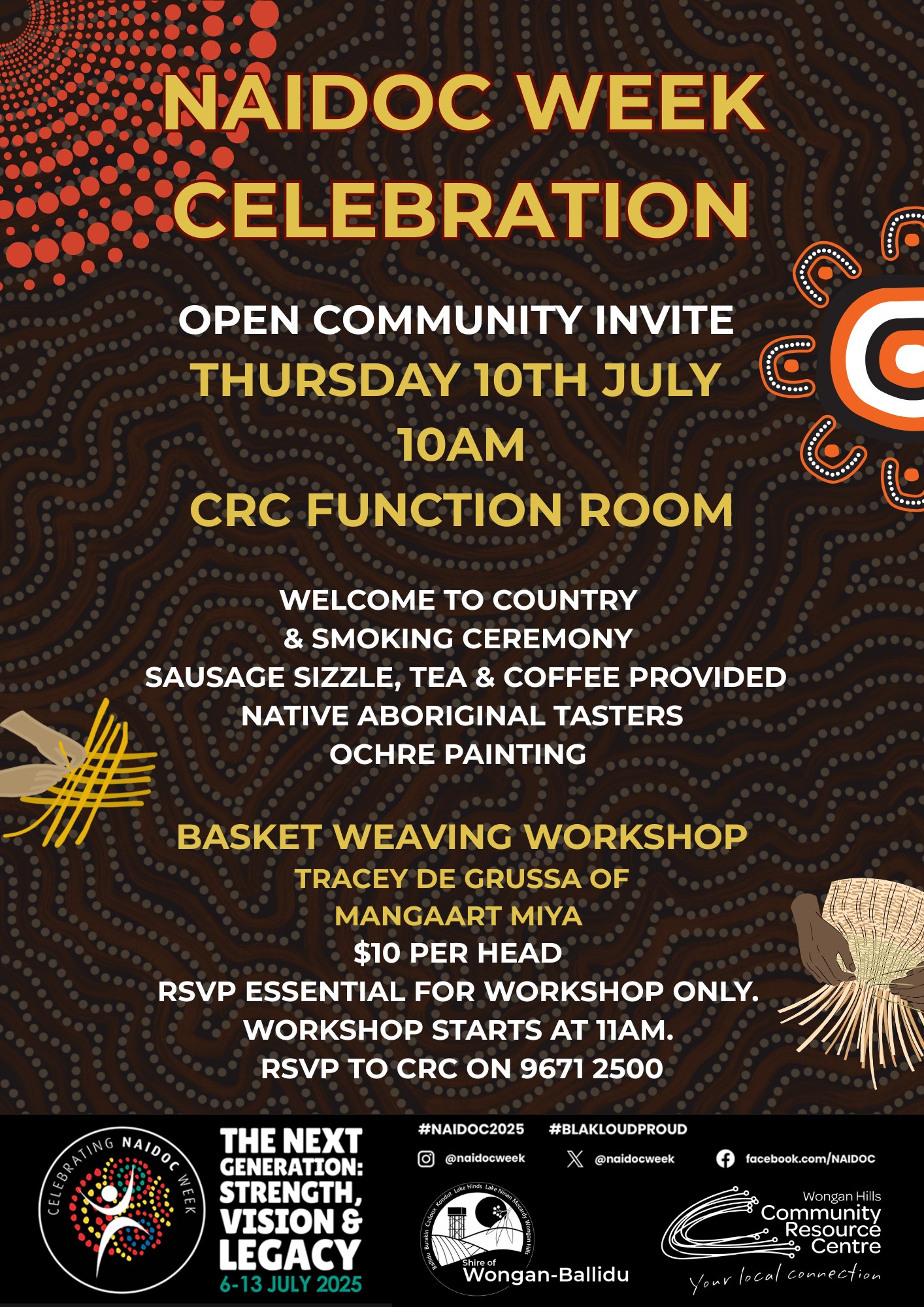 Shire - 🖤 ️💛 NAIDOC WEEK CELEBRATION 💛 ️🖤 📅 Thursday 10 July 2025 🕙 ...