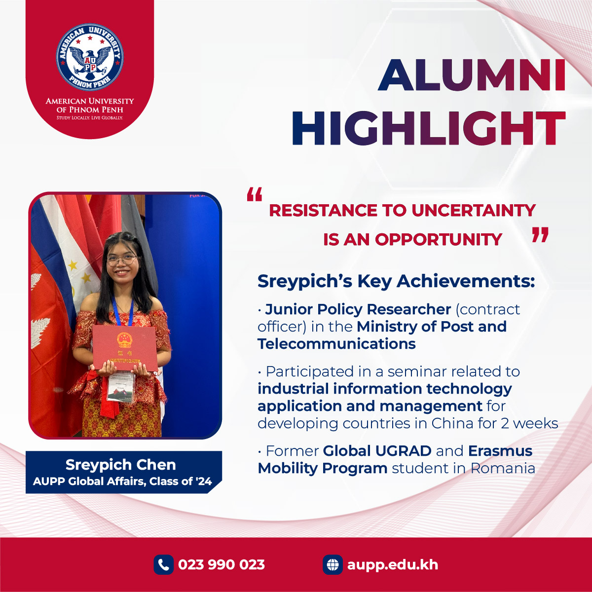 American - Alumni Highlight: Sreypich Chen Meet Sreypich Chen, AUPP ...
