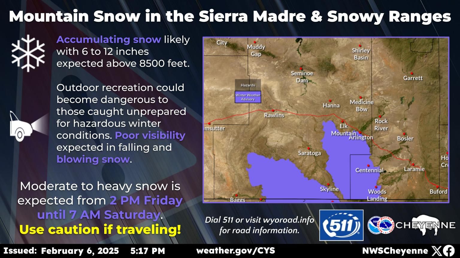 US - Mountain snowfall is expected in the Sierra Madres and Snowy ...
