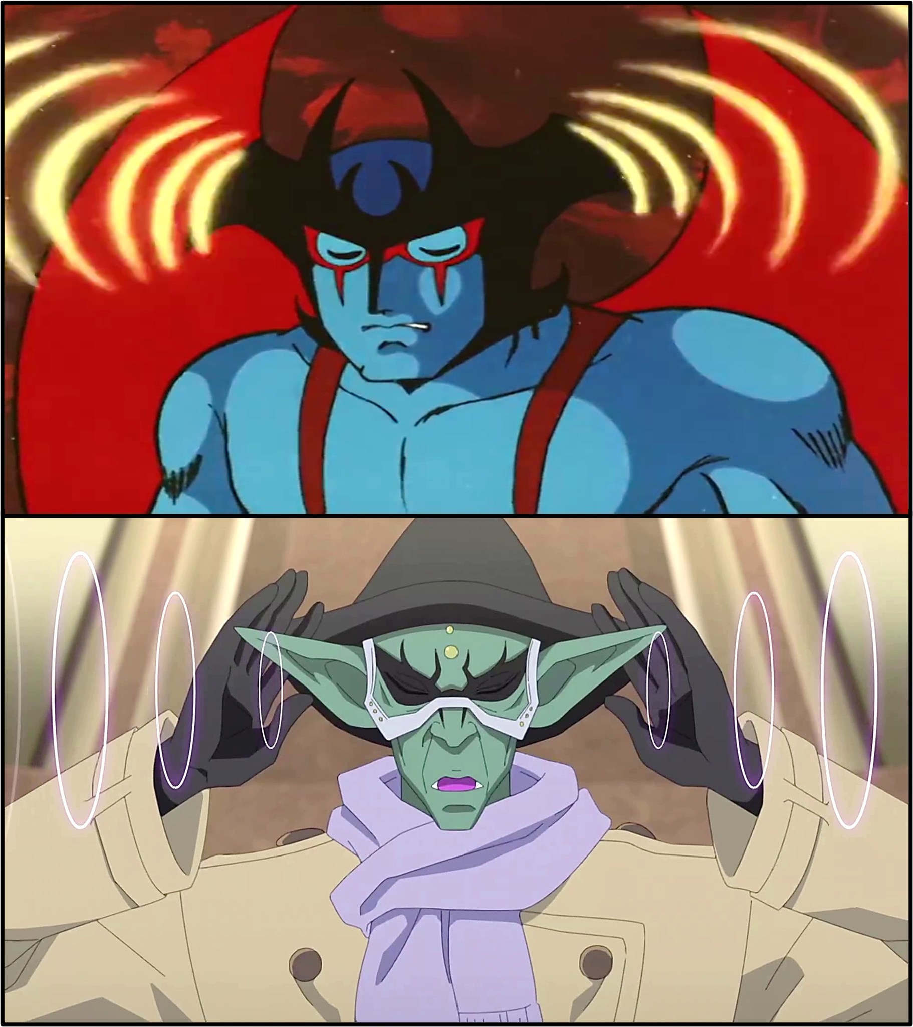D180223 - Devilman uses Devil Ear (Devilman, 1972) Blaki uses Devil Ear ...