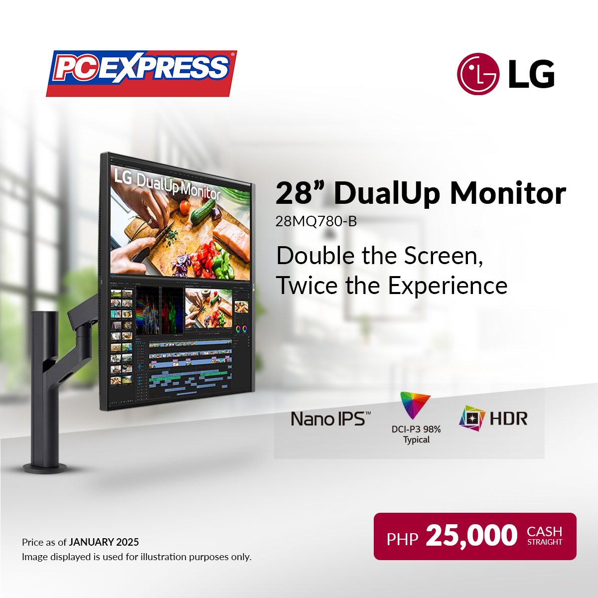 Maximize Your Workspace with the LG 28MQ780-B Dual Up Monitor 