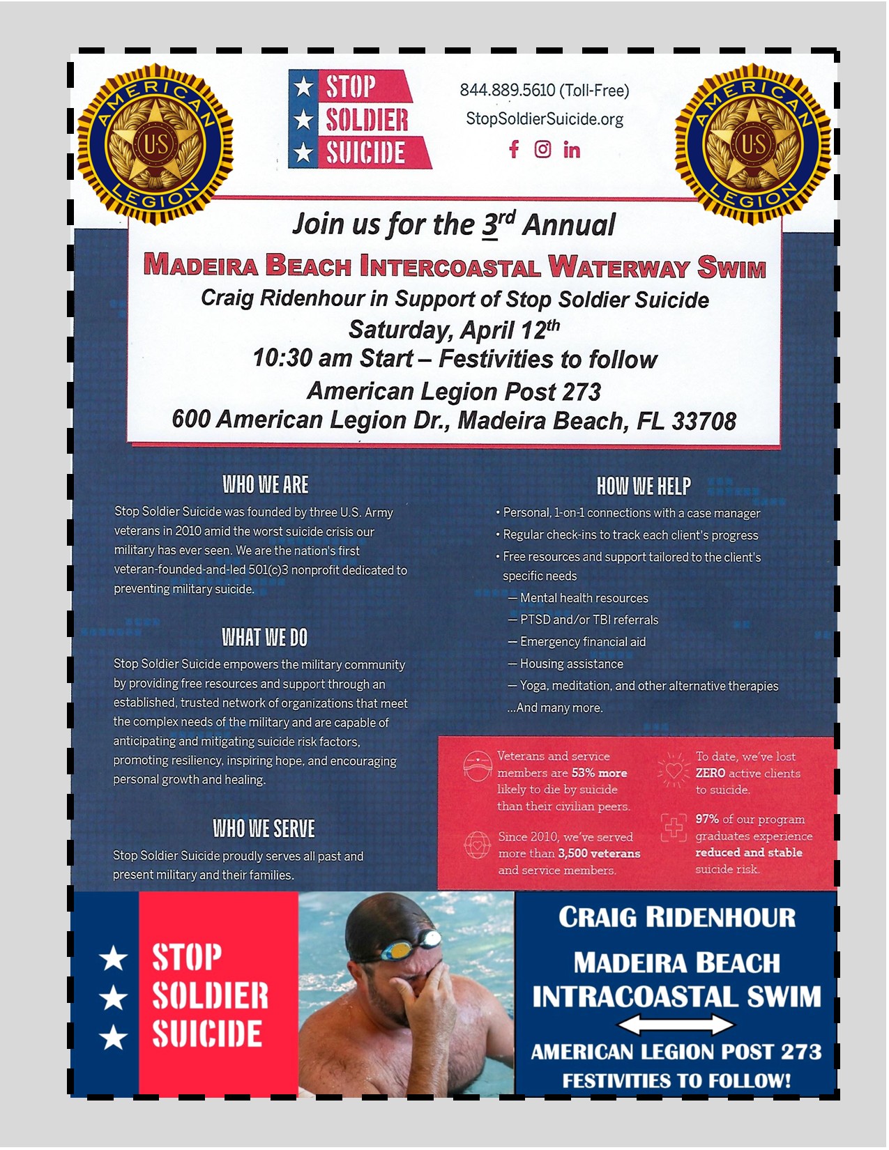 American - 2025 STOP SOLDIER SUICIDE SWIM TO MADEIRA BEACH. SATURDAY ...
