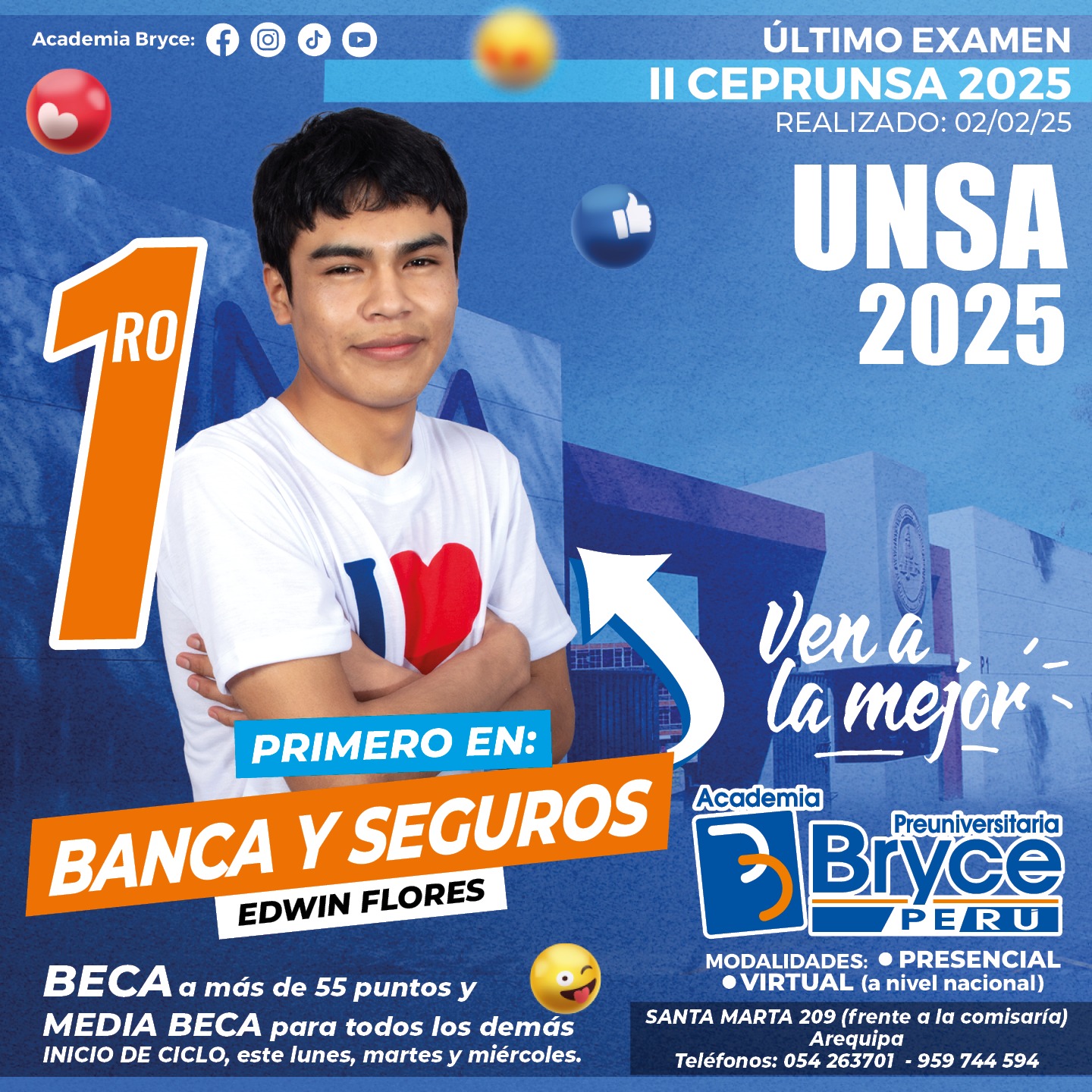 Academia Bryce - Felicitamos a nuestros alumnos ingresantes al II ...