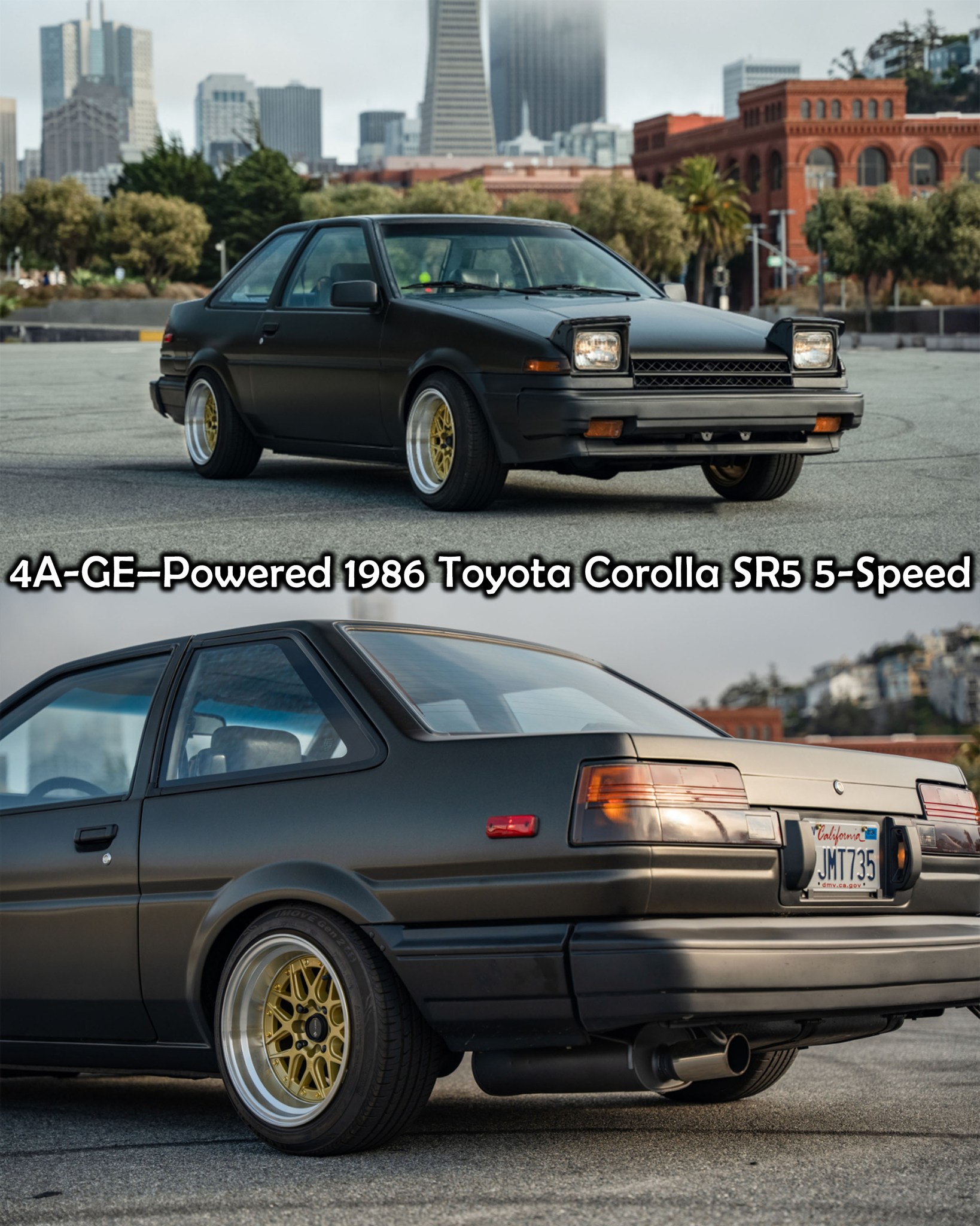 1986 Toyota Corolla SR5 with 4A-GE engine and 5-speed manual