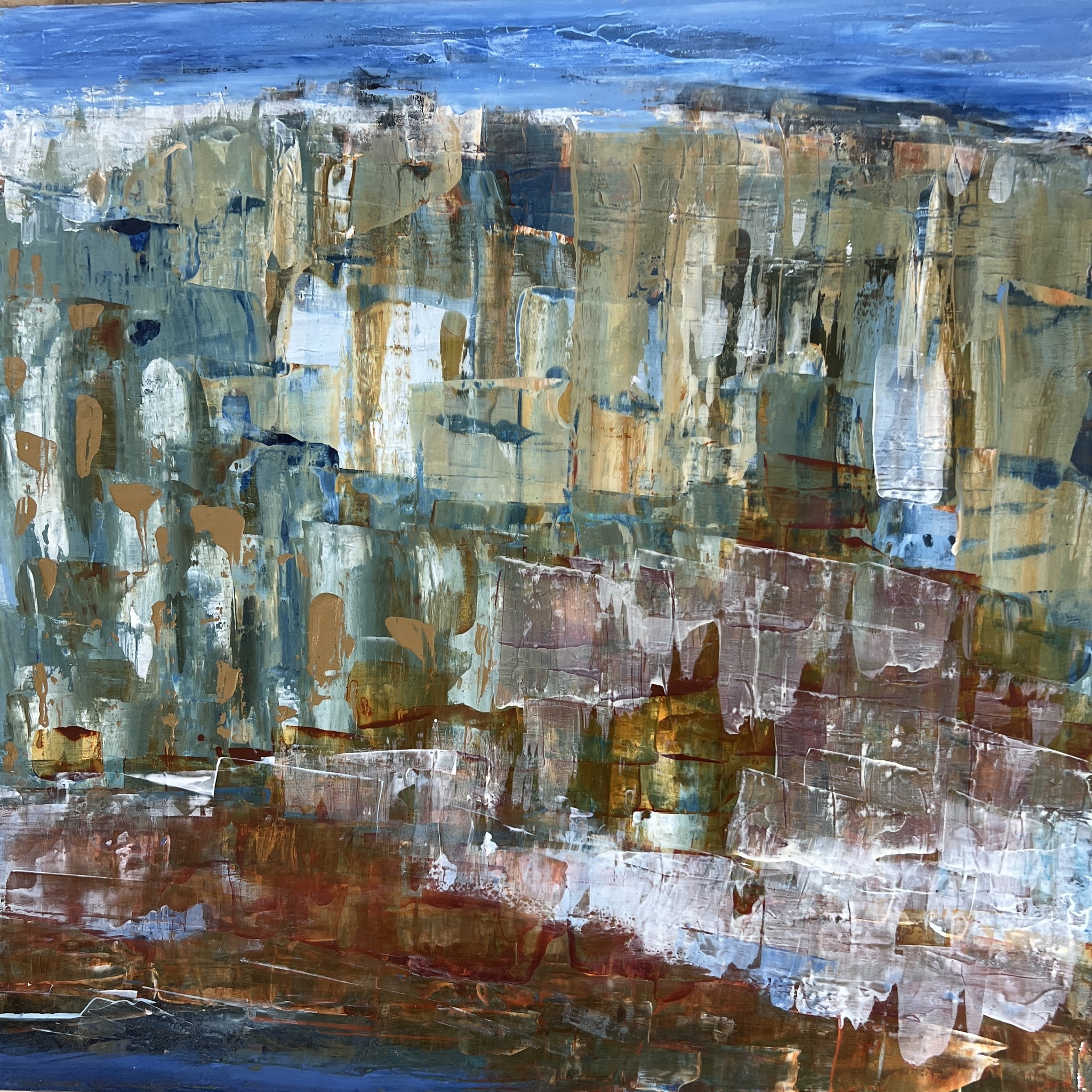 Abstract - This Cliff painting just sold at the Voice Gallery's Santa ...