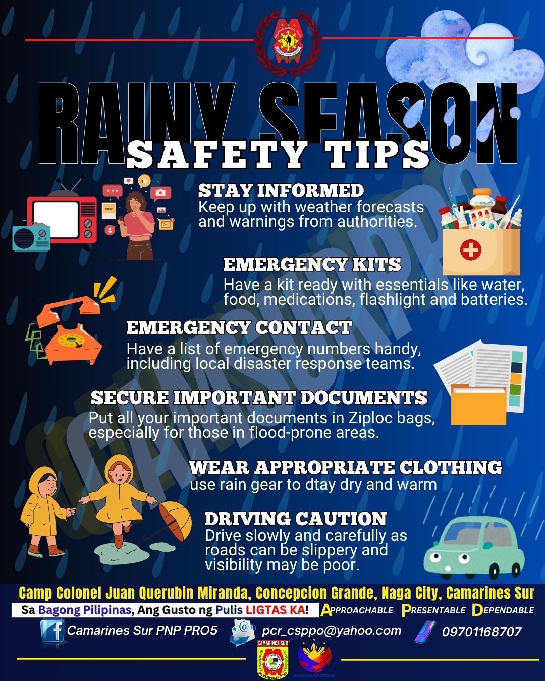 Camarines - Rainy Season Safety Tips Camarines Sur Ppo Pnp PNP Kasurog ...