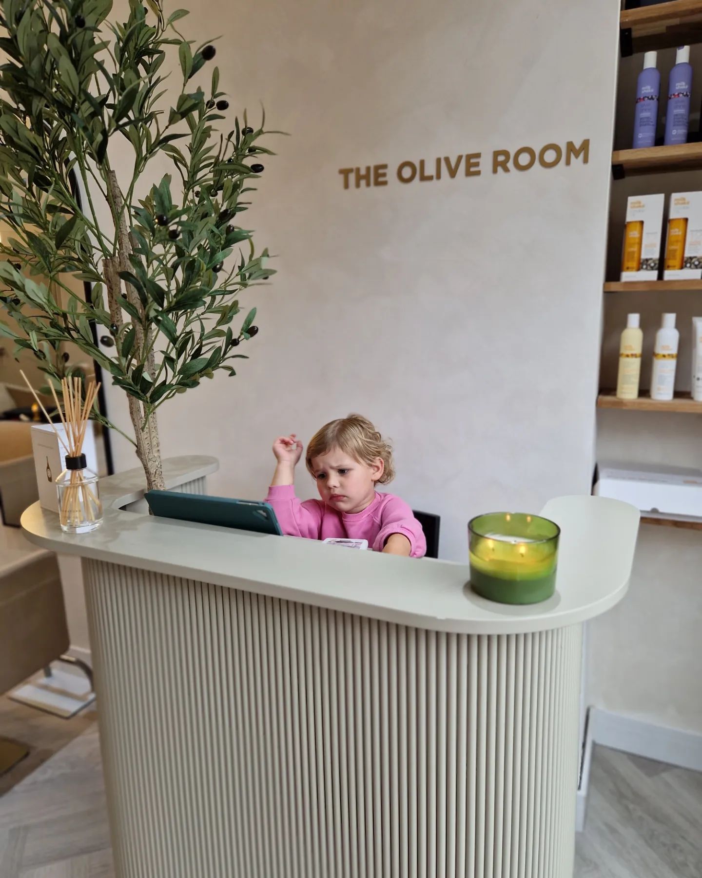 The Olive Room - Our new receptionist is struggling to fit...