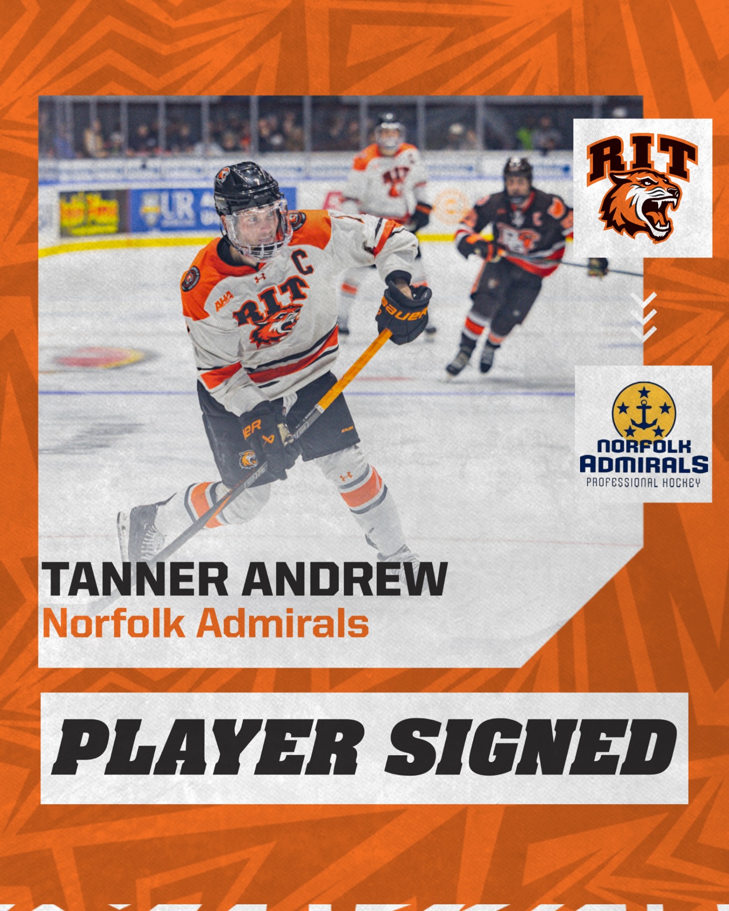 Congratulations to Tanner Andrew who... - RIT Men's Hockey | Facebook