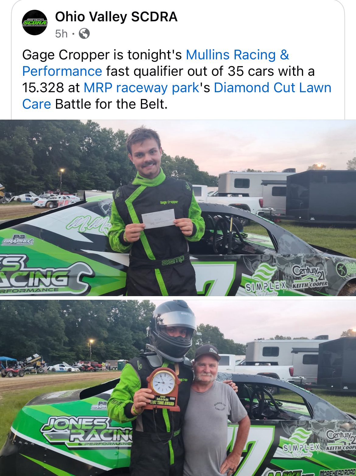 Gage Cropper Racing