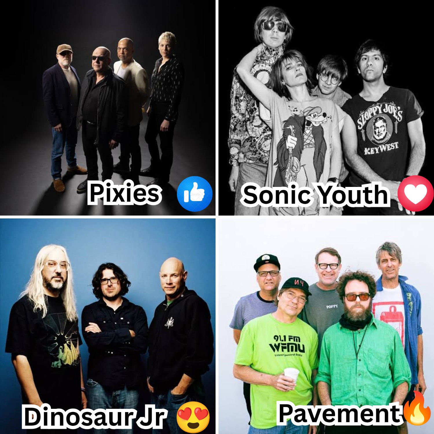 Rock - 🤘 Pixies // ❤️ Sonic Youth // 🥰 Dinosaur Jr