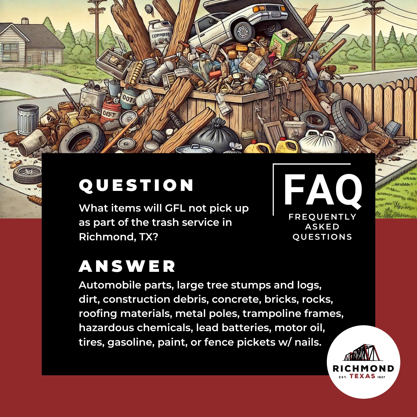 City - FAQ Alert: Let’s Talk Trash! 🗑️ Got bulky items that won’t fit ...