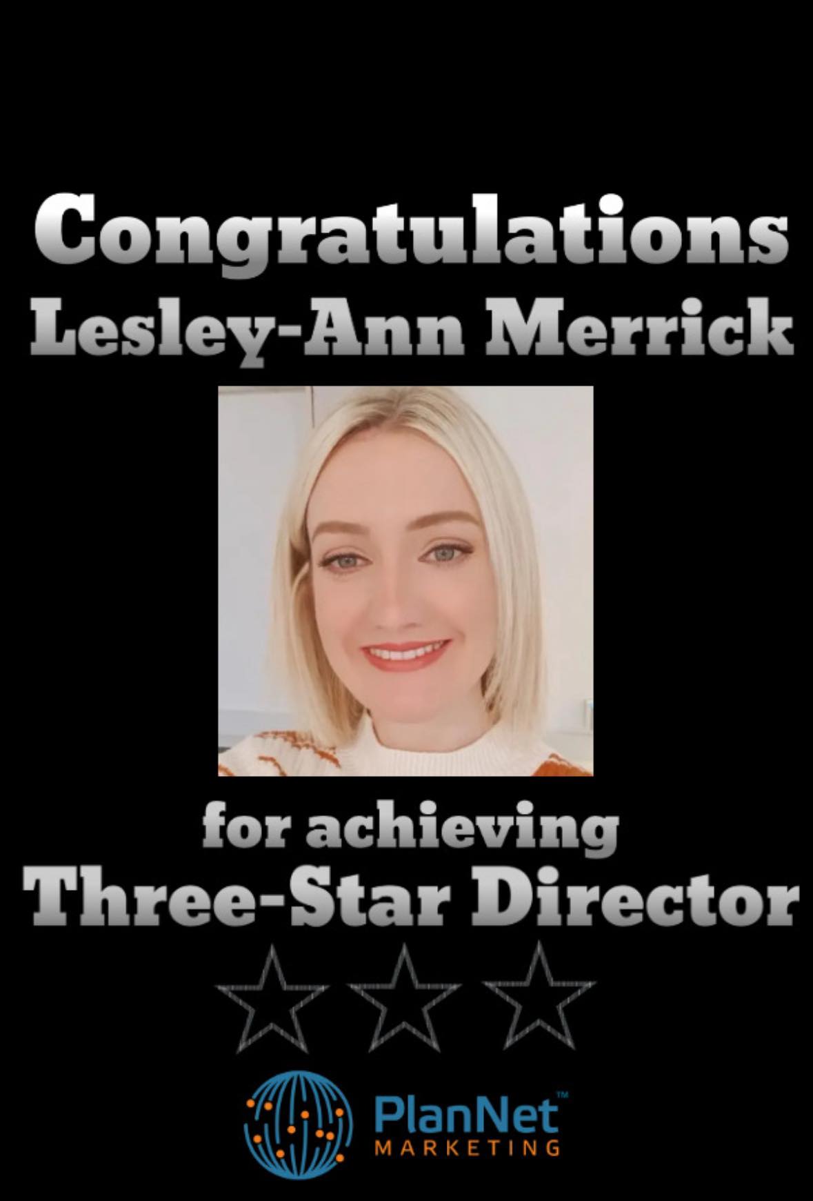 Congratulations Lesley-Ann Merrick! - PlanNet Marketing | Facebook