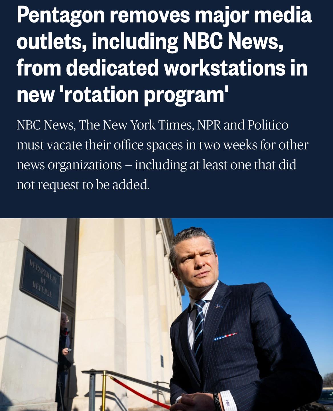 The Department of Defense announced... - United Humanists