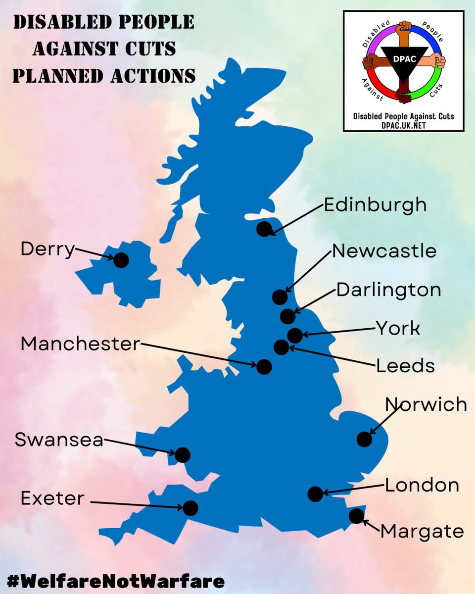 DPAC - Here is a graphic map of all actions across the UK on 26.03.25 ...
