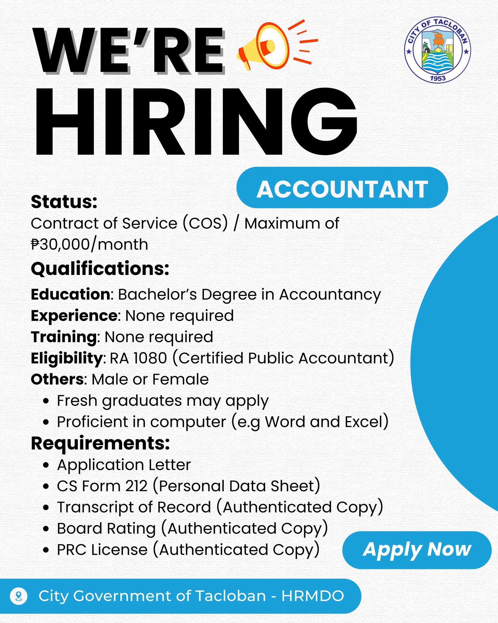 Human - 📢 𝐖𝐄'𝐑𝐄 𝐇𝐈𝐑𝐈𝐍𝐆: 𝐀𝐂𝐂𝐎𝐔𝐍𝐓𝐀𝐍𝐓 (𝟏 𝐏𝐨𝐬𝐢𝐭𝐢𝐨𝐧) Employment Status ...