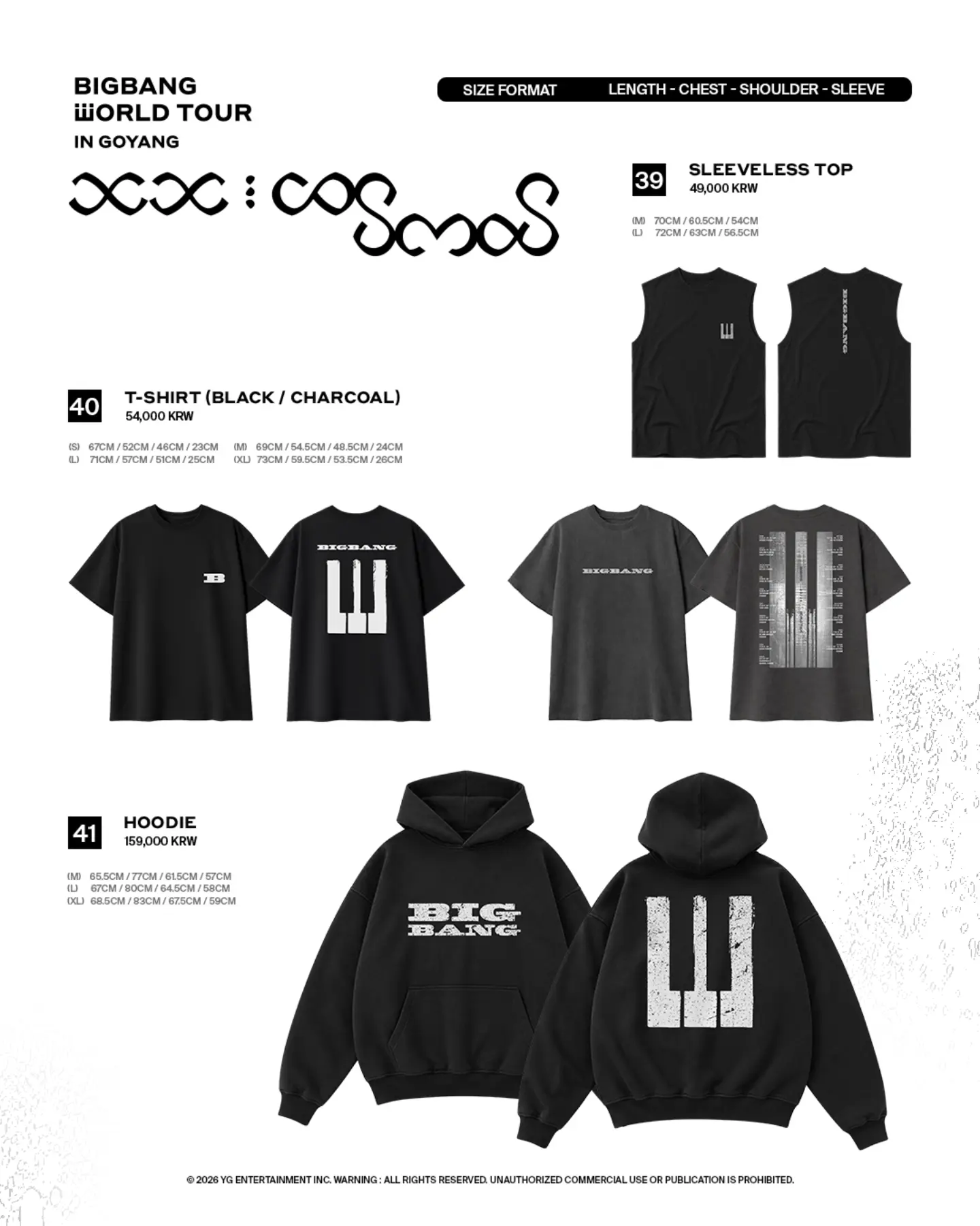 BIGBANG COSMOS POPUP 公式　Tシャツ GOYANG限定ver XL BIGBANG COSMOS コヤン限定 公式Tシャツ コヤン限定 新品未使用