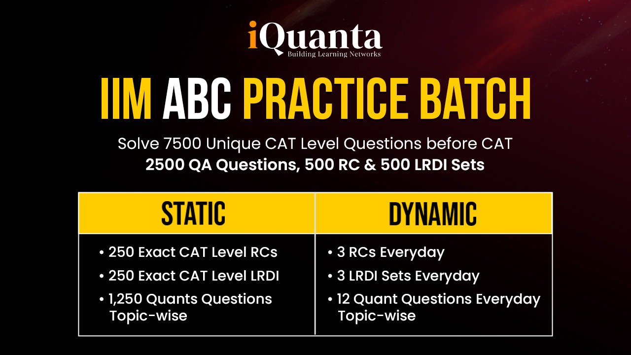 IIM ABC CAT Practice Batch - iQuanta | Facebook
