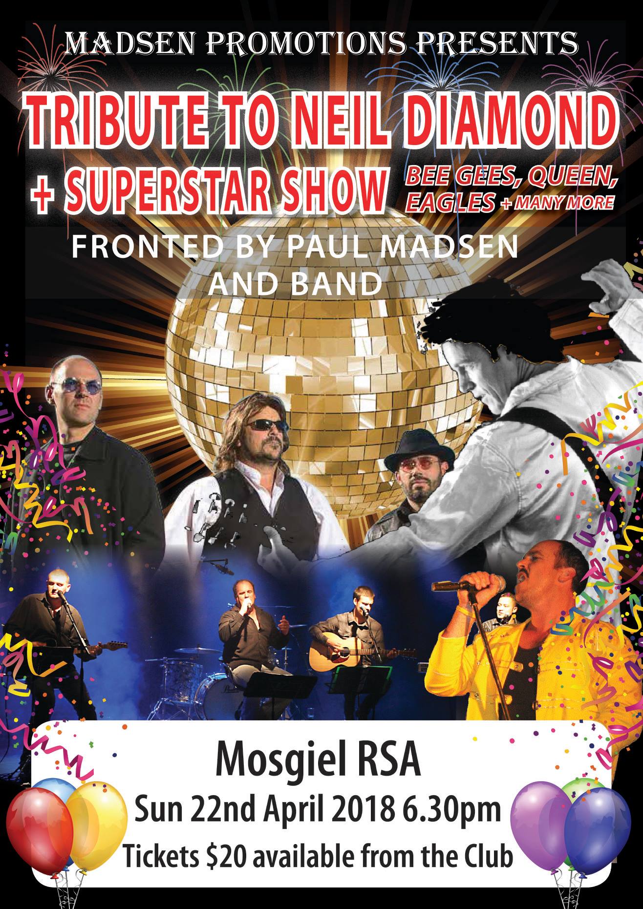 RSA Mosgiel - Madsen Promotions present Neil Diamond and Superstar Show ...