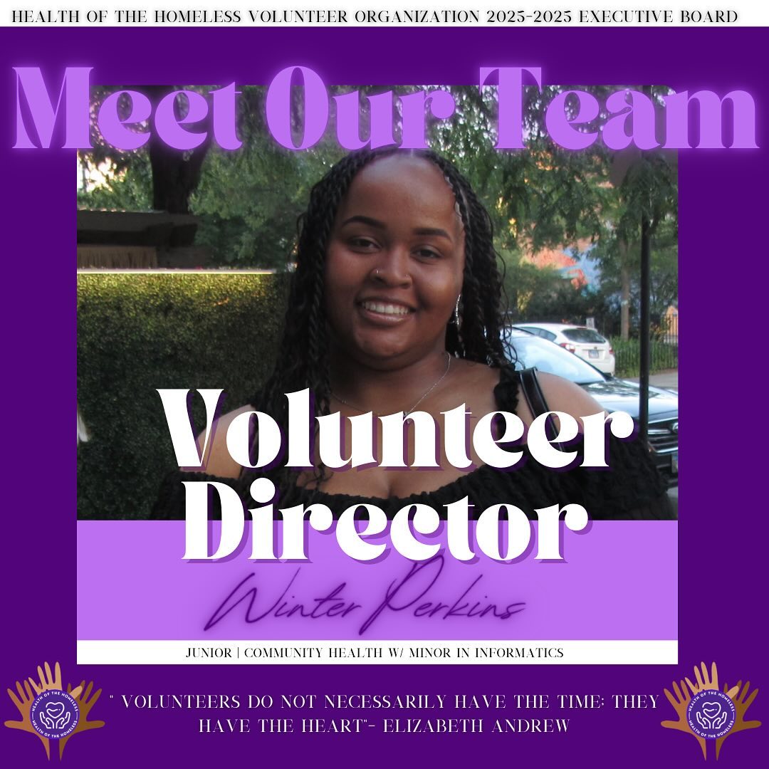 Meet Our volunteer director... - Health of The Homeless | Facebook
