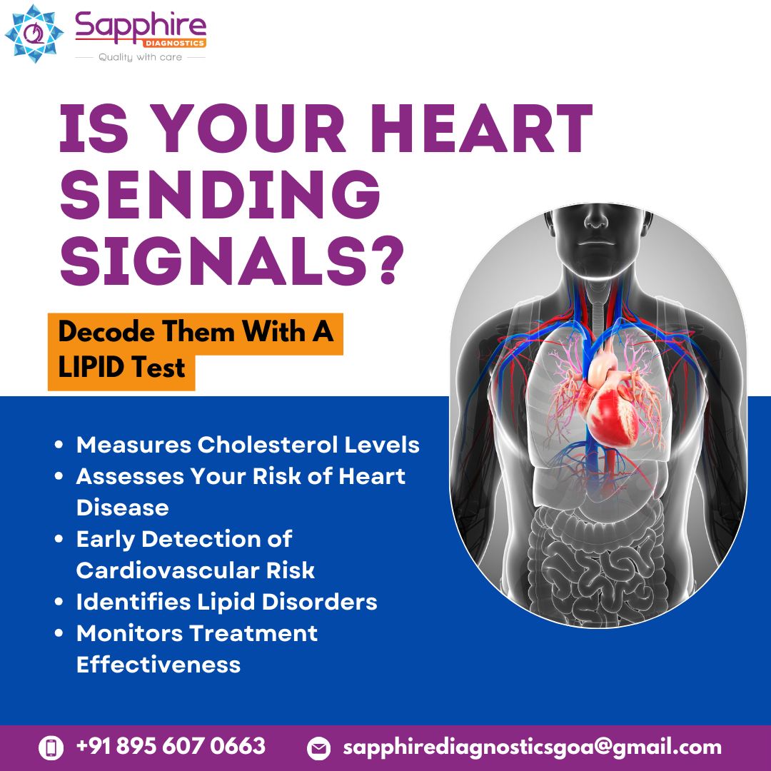 Sapphire - 💙 **Is Your Heart Sending Signals?** 💙 A **Lipid Test** can ...