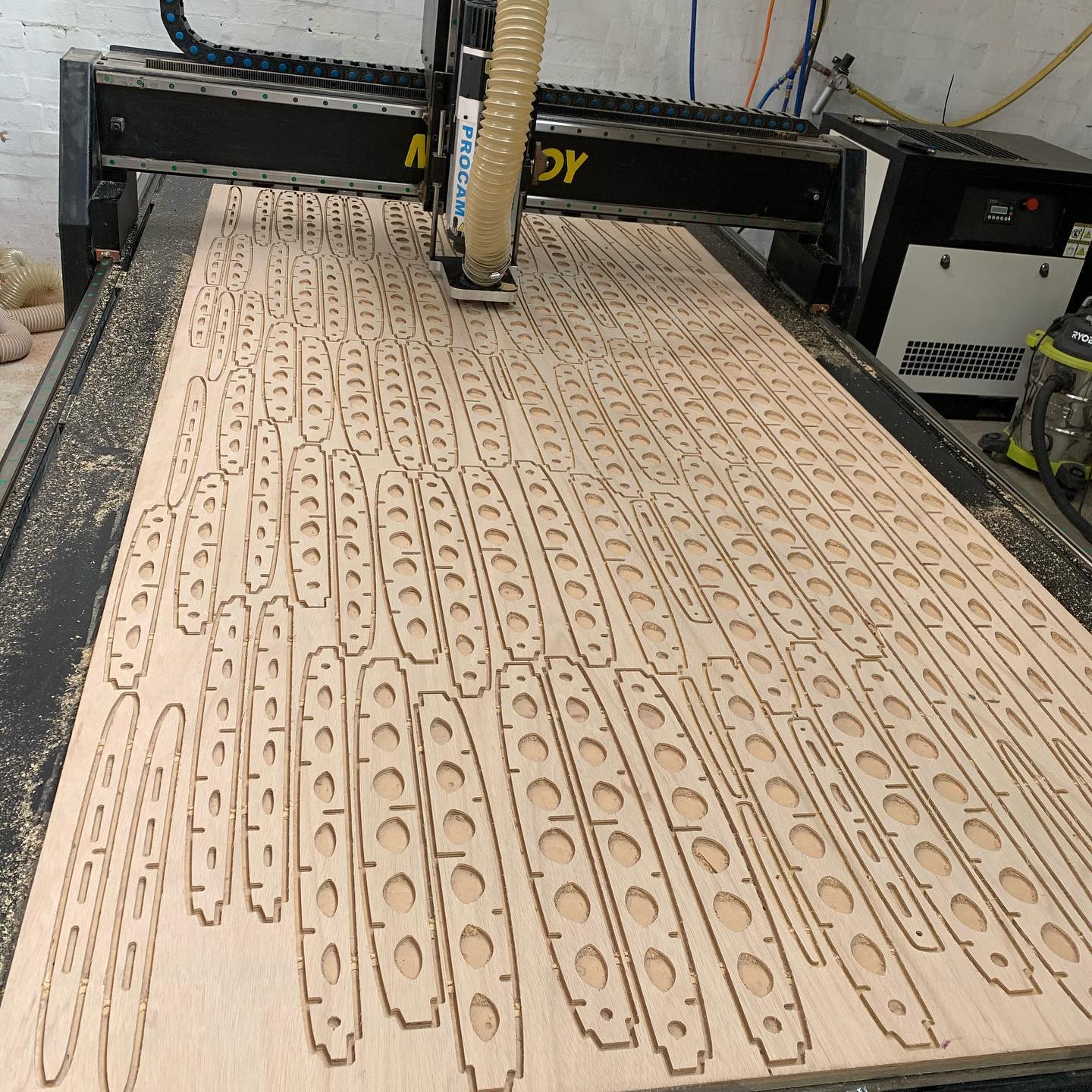 These 6mm marine ply cutouts... - Branchflowers CNC Routing