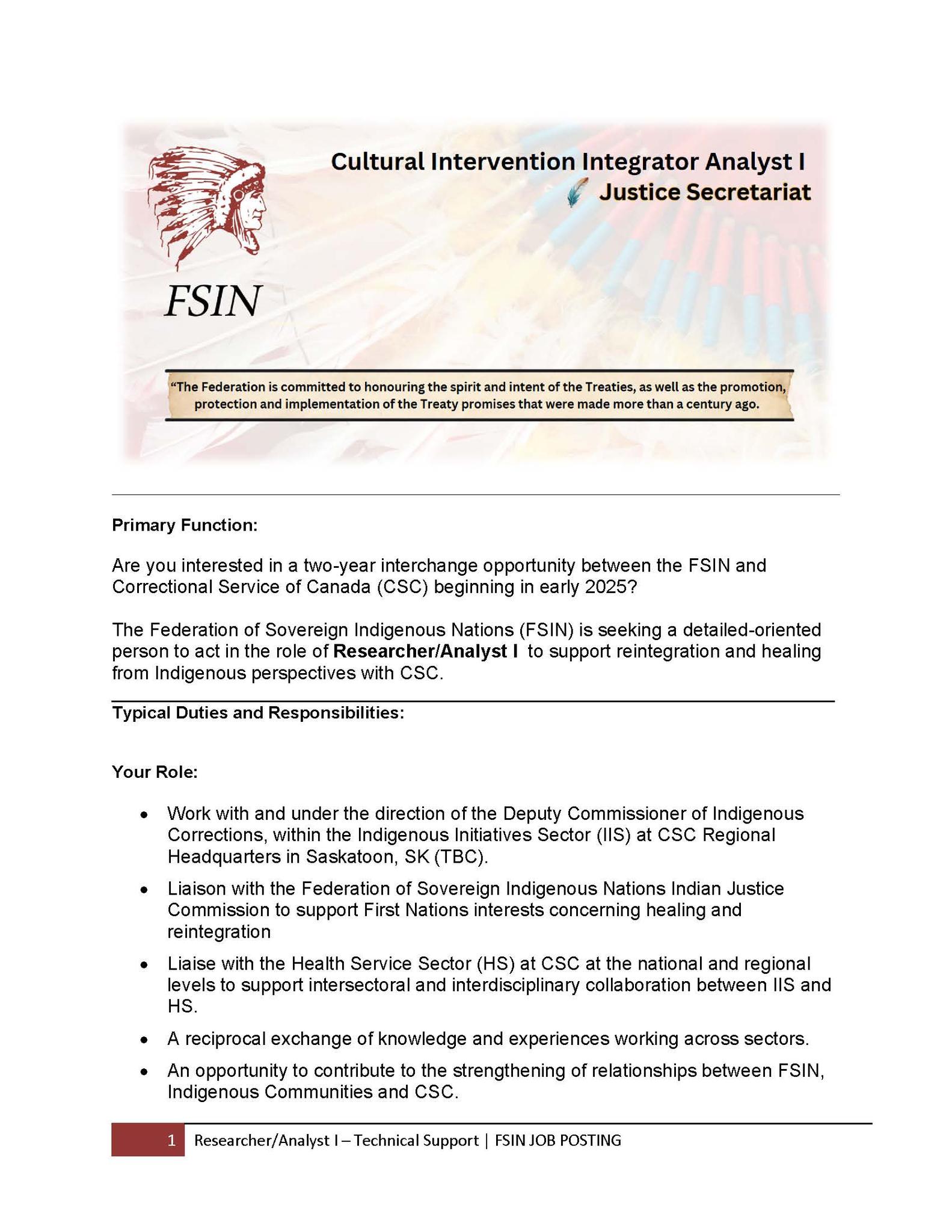 Federation of Sovereign Indigenous Nations - FSIN | Saskatoon SK
