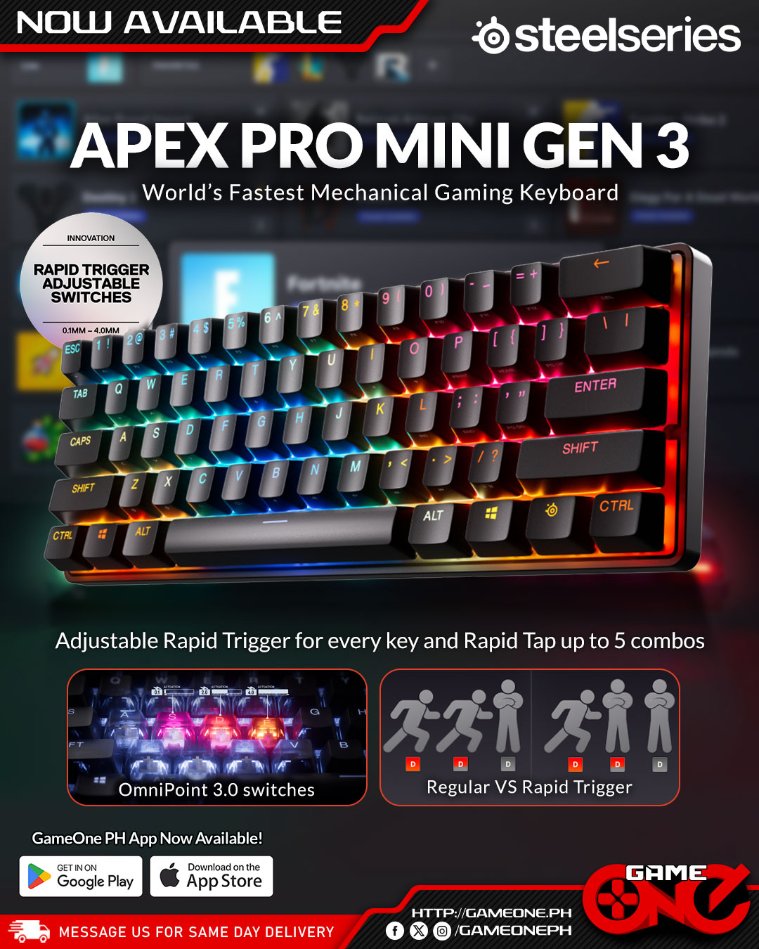 Game One PH - World’s fastest keyboard. Push boundaries... | Facebook
