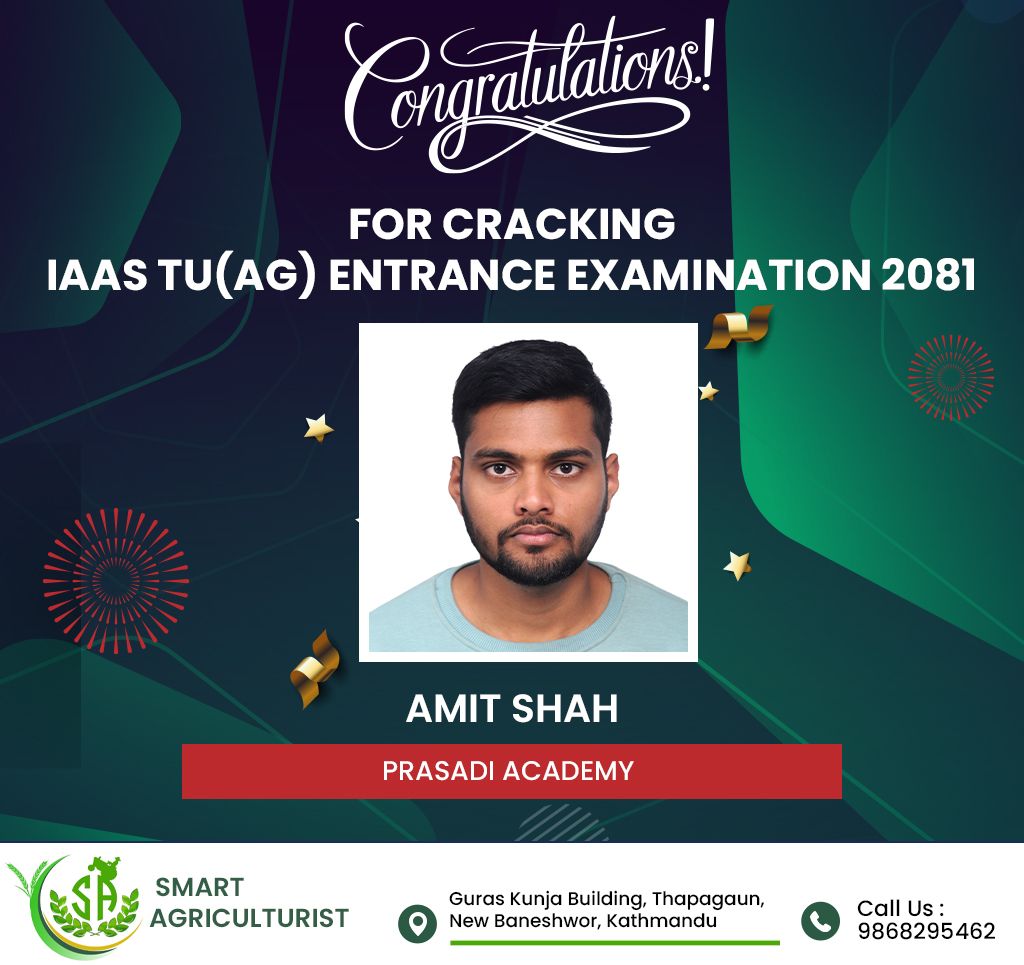 Congratulations to our dear student... - Smart Agriculturist